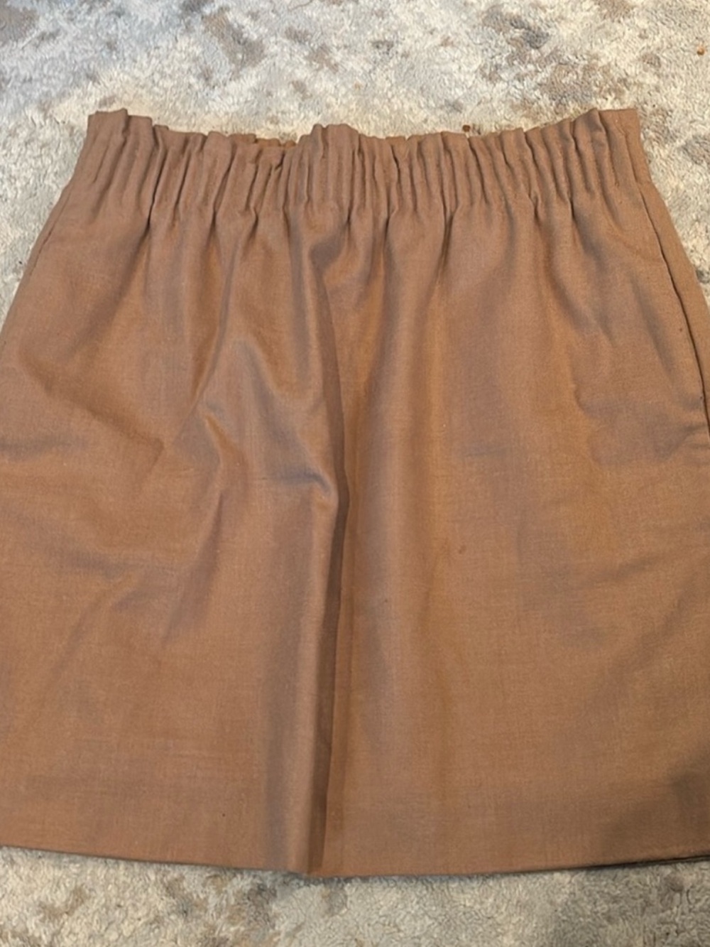 J. Crew Camel Elastic-Waist A-Line Skirt - Picture 4 of 8